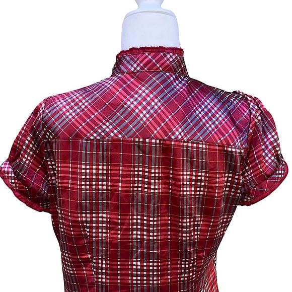 Antilia Femme Button Up Puff Sleeve Top, Large - Picture 5 of 6